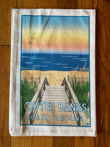 Outer Banks North Carolina Plush Flour Sack Towel 28 x 28