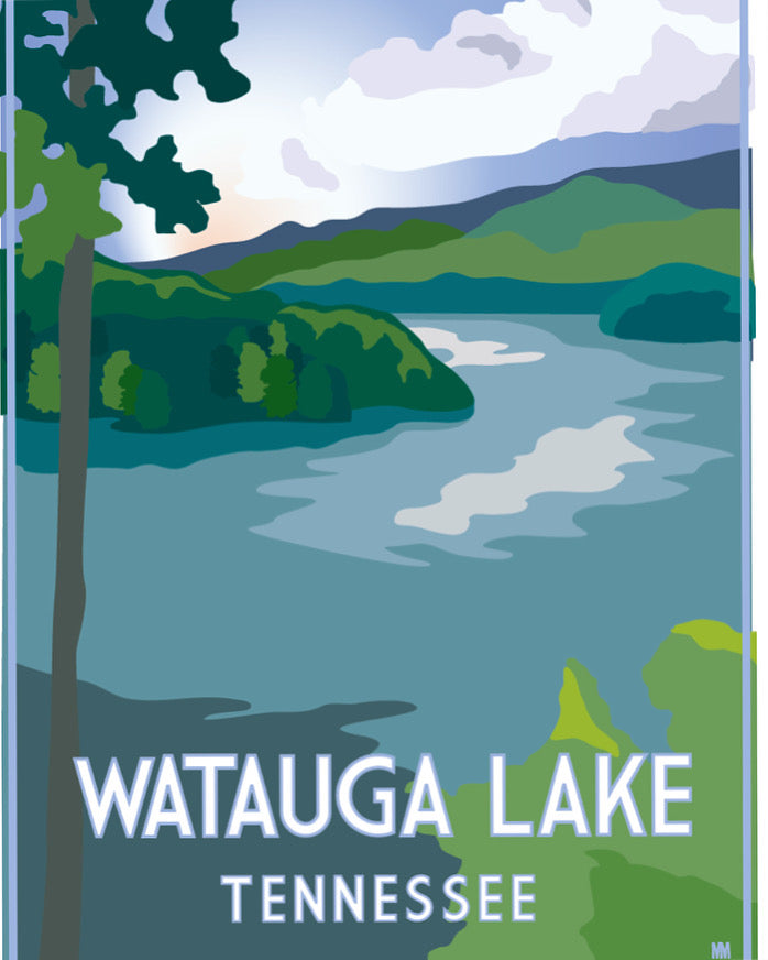 Watauga Lake Tennessee Nature Travel Print