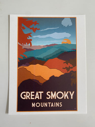 Great Smoky Mountains Flour Sack Towel Autumn