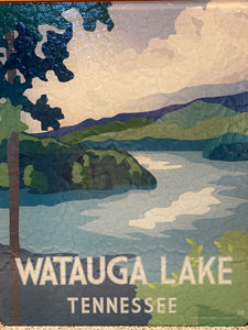Watauga Lake 12 x 15 Tempered Glass Charcuterie Tray