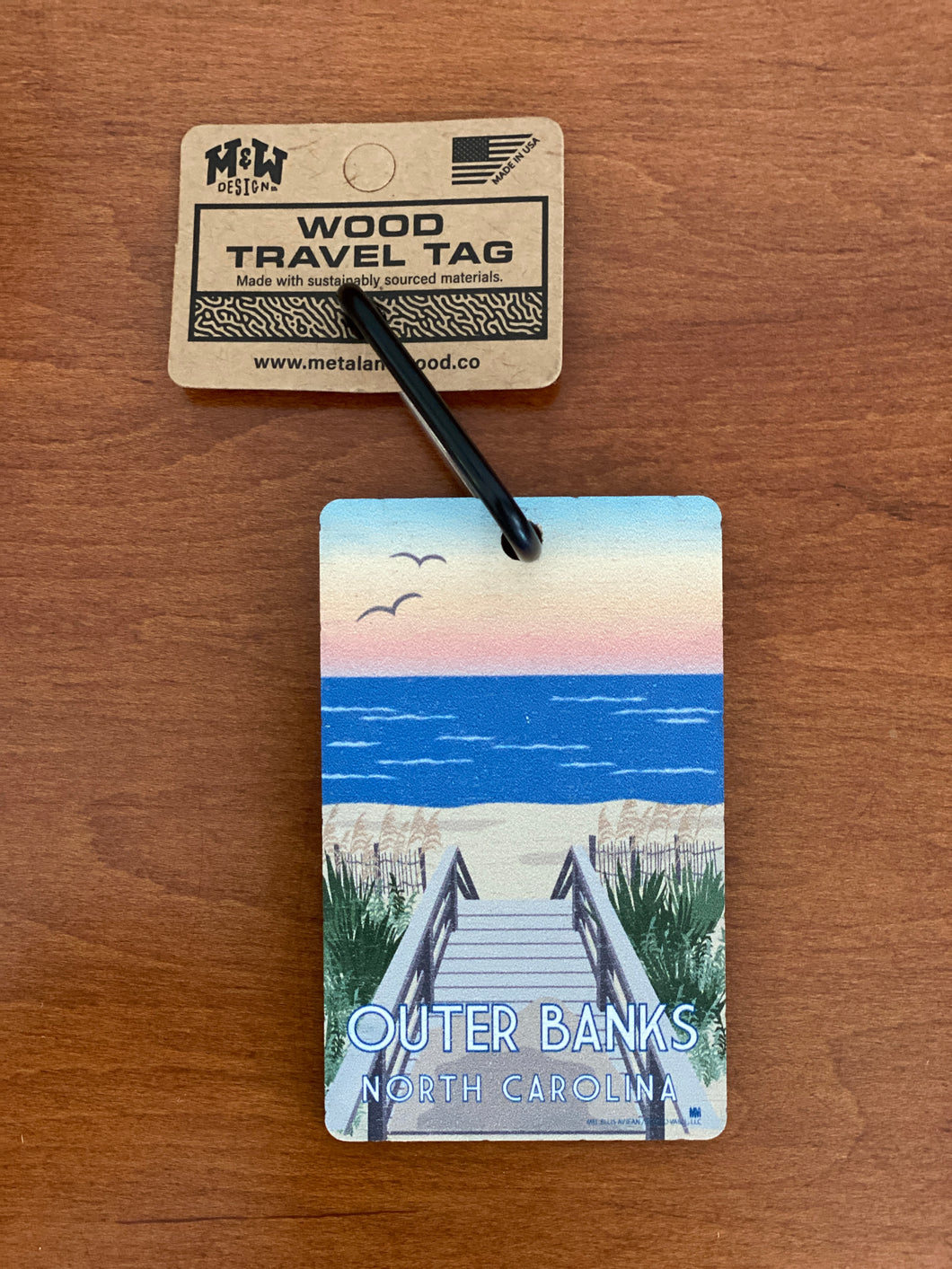 backpack travel tags Outer Banks Wood Luggage/Backpack/Golf Bag Tag – Shell Creek Sellers