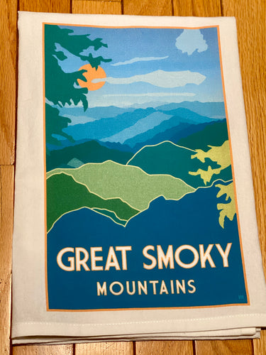 Great Smoky Mountain Summer Plush Flour Sack Towel 28 x 28
