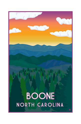 Boone, North Carolina Nature Travel Print