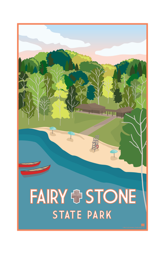 Fairy Stone Virginia State Park Travel Print 11 x 17