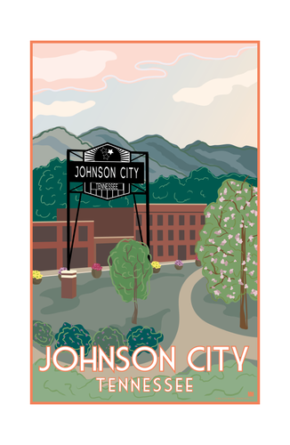 Johnson City Tennessee Nature Travel Print