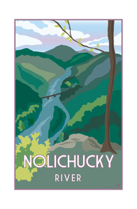 Nolichucky River Tennessee Nature Travel Print 11 x 17