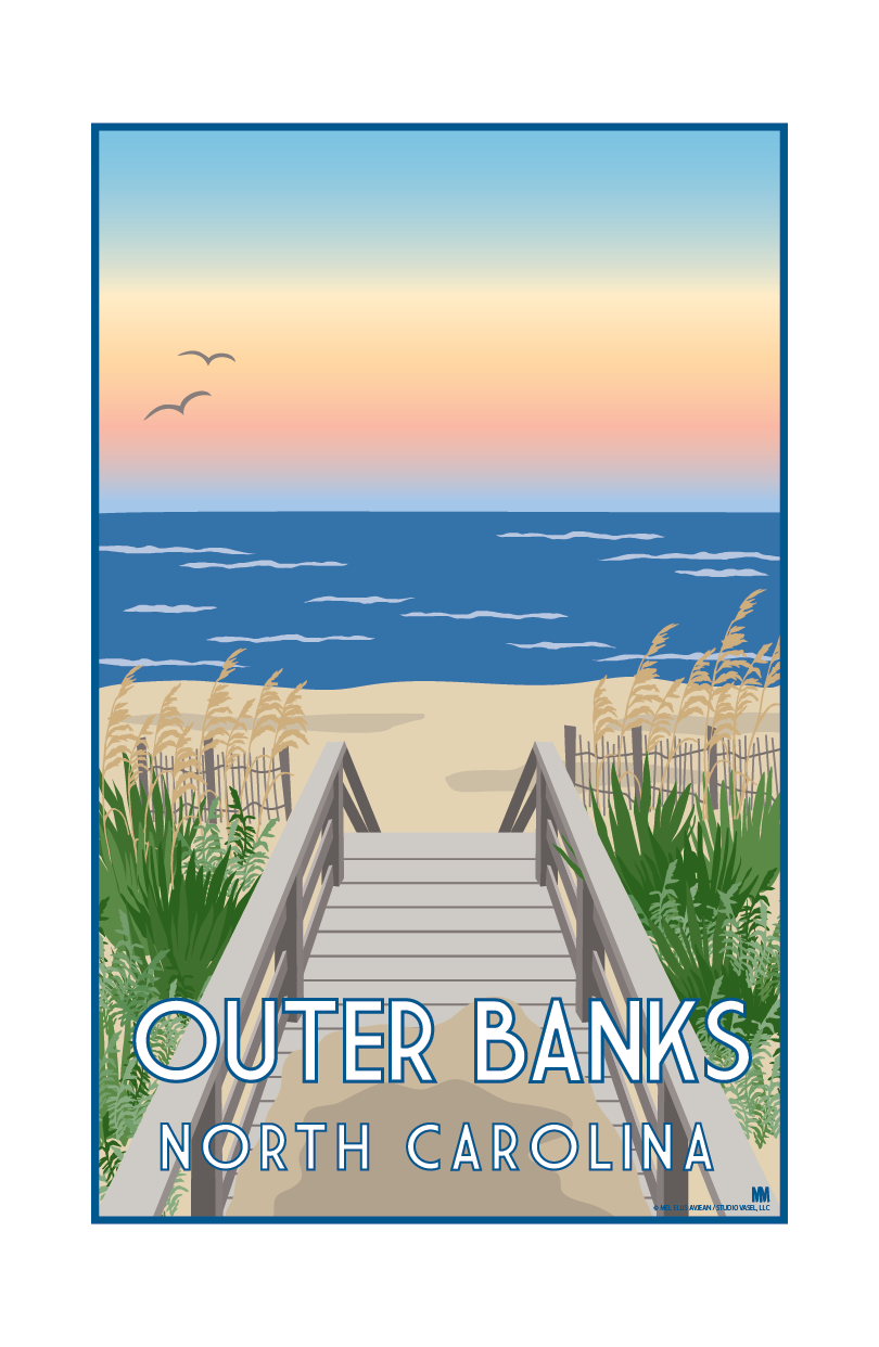 Outer Banks North Carolina Nature Travel Print 11 x 17