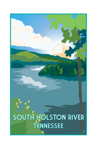 South Holston River Tennessee Nature Travel Print