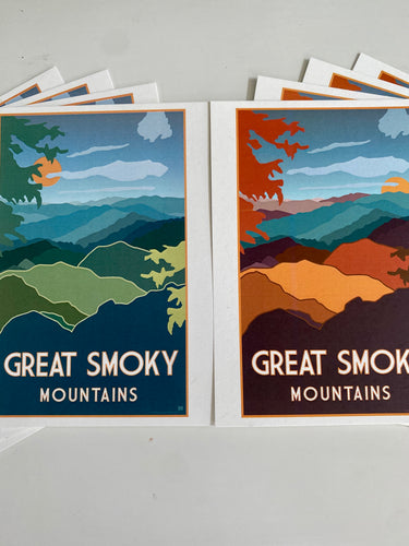 Note Cards Great Smoky Mountains Summer/Autumn Nature