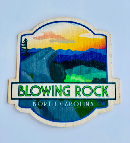 Blowing Rock North Carolina Water Resistant Wood Sticker