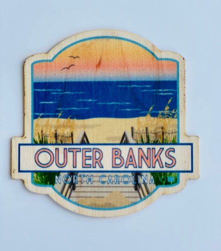 Outer Banks North Carolina Water Resistant Wood Sticker