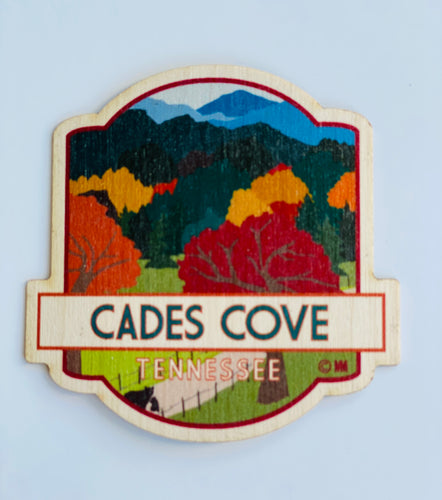 Cades Cove Tennessee Water Resistant Wood Sticker