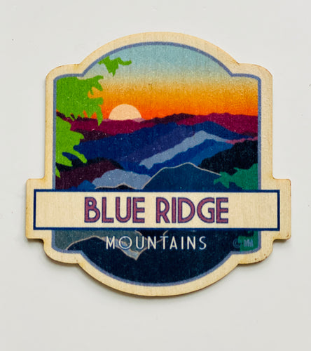 Blue Ridge Mountains Water Resistant Wood Sticker