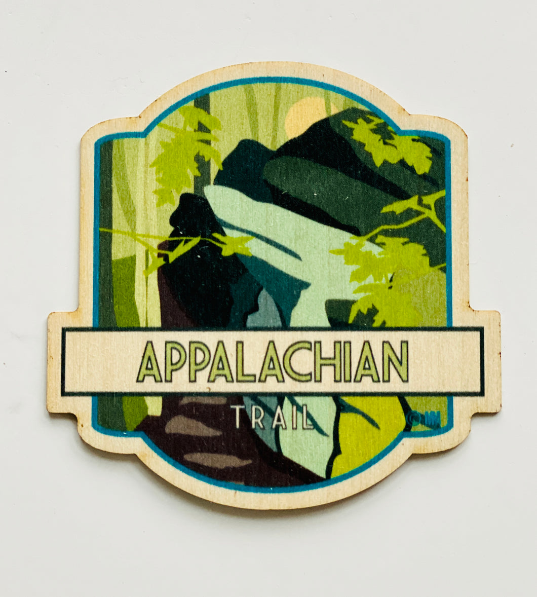 Appalachian Trail in Summer Water Resistant Wood Sticker