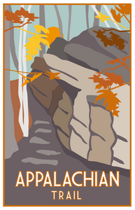 Appalachian Trail Autumn Nature Travel Print
