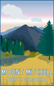 Mt Mitchell North Carolina Spring Nature Travel Print 11 x 17
